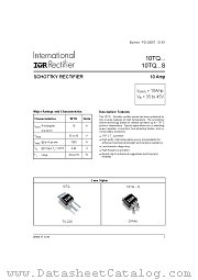 10TQ datasheet pdf International Rectifier