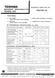 TIM7785-16 datasheet pdf TOSHIBA