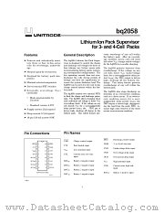 BQ2058KSN datasheet pdf Texas Instruments