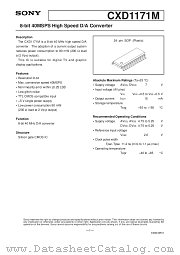CXD1171 datasheet pdf SONY