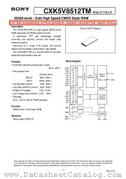 CXK5V8512TM datasheet pdf SONY