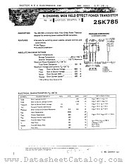 2SK785 datasheet pdf NEC