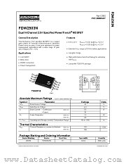 FDW2503 datasheet pdf Fairchild Semiconductor