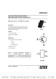 FMMT493ATA datasheet pdf Zetex Semiconductors
