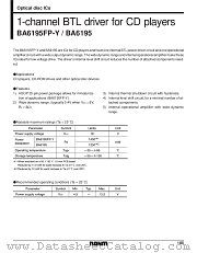 BA6195FP-Y datasheet pdf ROHM