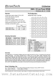EM564166BC-70 datasheet pdf Etron Tech