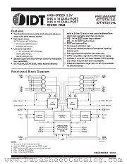 IDT70T34L datasheet pdf IDT
