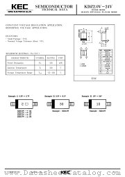KDZ30V datasheet pdf Korea Electronics (KEC)