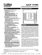 ISPLSI1016EA-125LJ44 datasheet pdf Lattice Semiconductor