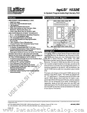 ISPLSI1032E-90LJ datasheet pdf Lattice Semiconductor