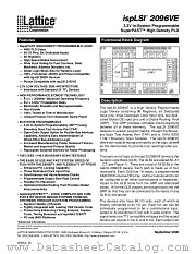 2096VE datasheet pdf Lattice Semiconductor