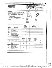 IRF742 datasheet pdf Fairchild Semiconductor