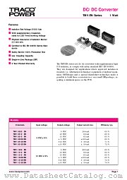 TMV0515EN datasheet pdf Traco Electronic AG