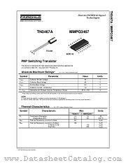 TN3467A datasheet pdf Fairchild Semiconductor