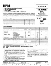 RO2101A datasheet pdf RF Monolithics Inc