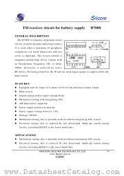 D7088 datasheet pdf Shaoxing Silicore Technology