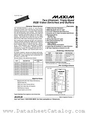 MAX470 datasheet pdf MAXIM - Dallas Semiconductor