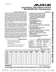 MAX490ESA datasheet pdf MAXIM - Dallas Semiconductor