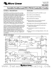 ML4805CP datasheet pdf Micro Linear