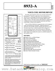 A8932CLWA datasheet pdf Allegro MicroSystems