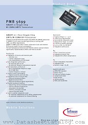 PMB5699 datasheet pdf Infineon