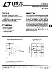 OP-07CSB datasheet pdf Linear Technology