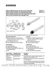 SFH203P datasheet pdf Siemens