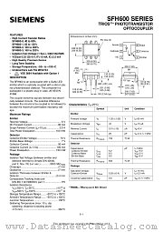 SFH600-2 datasheet pdf Siemens