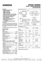 SFH601 datasheet pdf Siemens