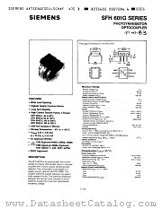SFH601G-3 datasheet pdf Siemens