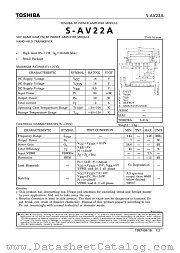 S-AV22A datasheet pdf TOSHIBA