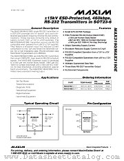 MAX3190EEUT-T datasheet pdf MAXIM - Dallas Semiconductor