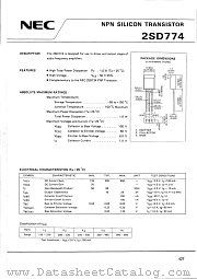 2SD774 datasheet pdf NEC