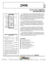 UDN2998 datasheet pdf Allegro MicroSystems