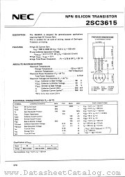 2SC3615 datasheet pdf NEC