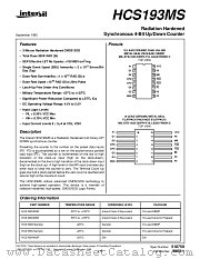 HCS193K datasheet pdf Intersil