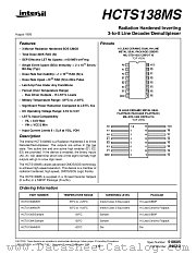 HCTS138HMSR datasheet pdf Intersil