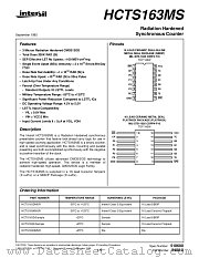 HCTS163HMSR datasheet pdf Intersil