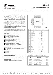 GP2010 datasheet pdf Mitel Semiconductor