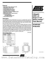 AT49BV020 datasheet pdf Atmel
