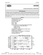 AK5392-VS datasheet pdf Asahi Kasei Microsystems
