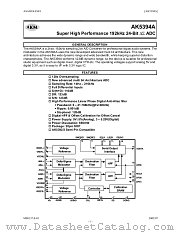 AK5394A datasheet pdf Asahi Kasei Microsystems