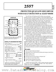 A2557 datasheet pdf Allegro MicroSystems