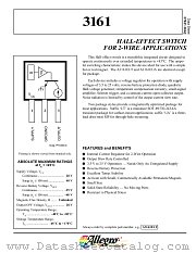 A3161UA datasheet pdf Allegro MicroSystems