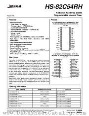 HS1-82C54RH-8 datasheet pdf Intersil
