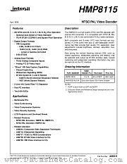 HMP8115CN datasheet pdf Intersil