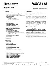 HMP8116 datasheet pdf Intersil