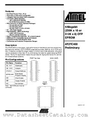 AT27C400-15 datasheet pdf Atmel