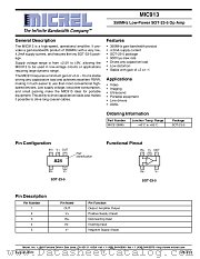 MIC913BM5 datasheet pdf Micrel Semiconductor