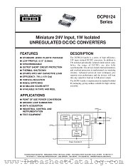 DCP0124 datasheet pdf Burr Brown